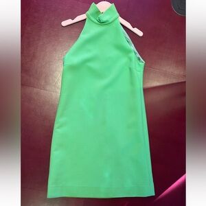 Green Collared Halter Sleeveless Mini Dress Michael Kors size 10 fits smaller